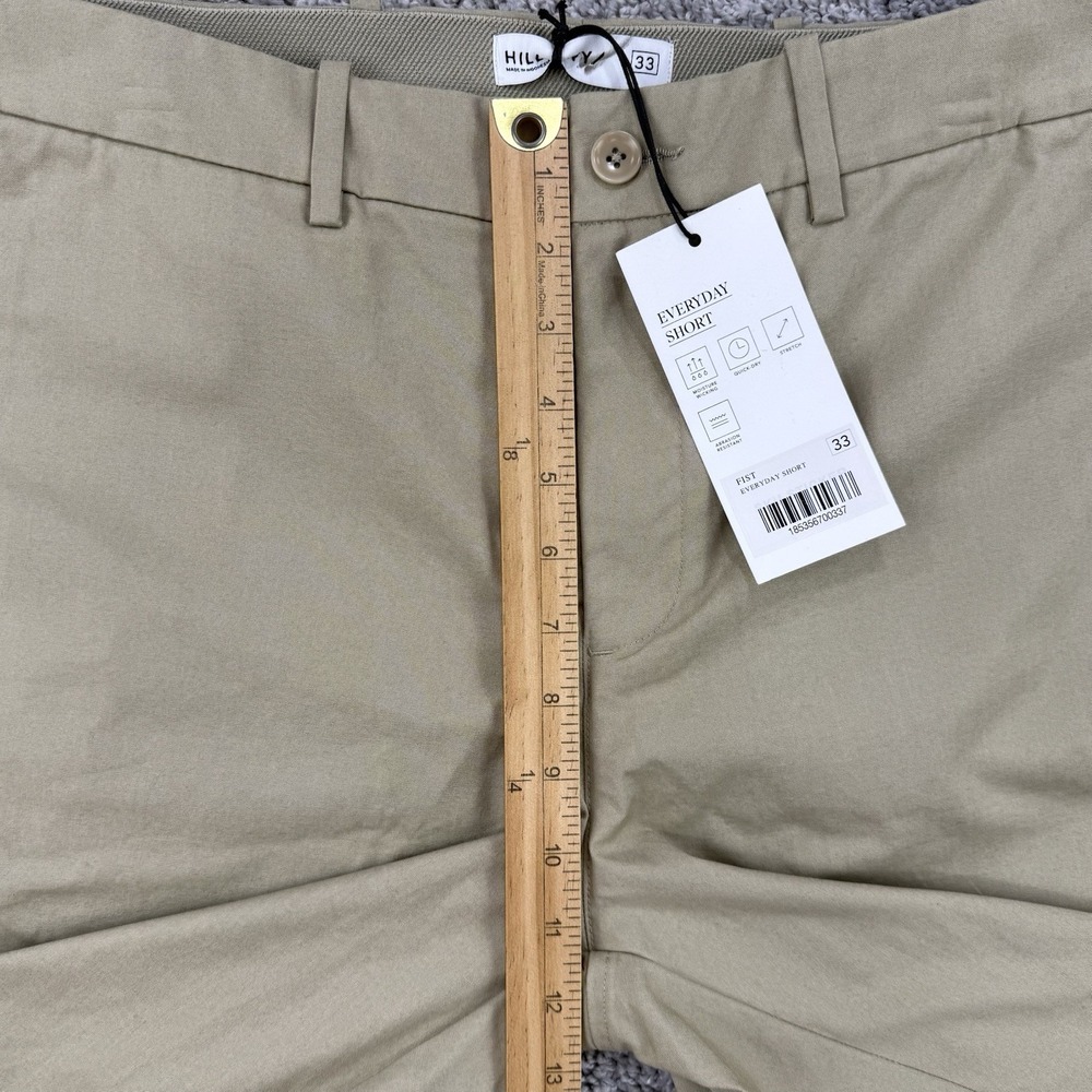 Hill City Shorts Men's 33 Beige NWT Fist Everyday Stretch Chino Preppy - Picture 5 of 12